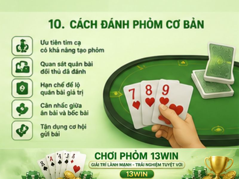 Cách Đánh Phỏm Cơ Bản