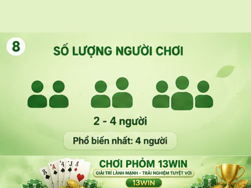 Một bàn Phỏm thường có 2–4 người